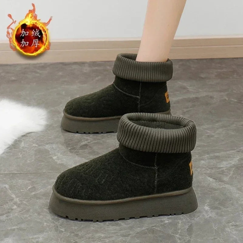 Comfortabele Winter Slip-On Dameslaarzen