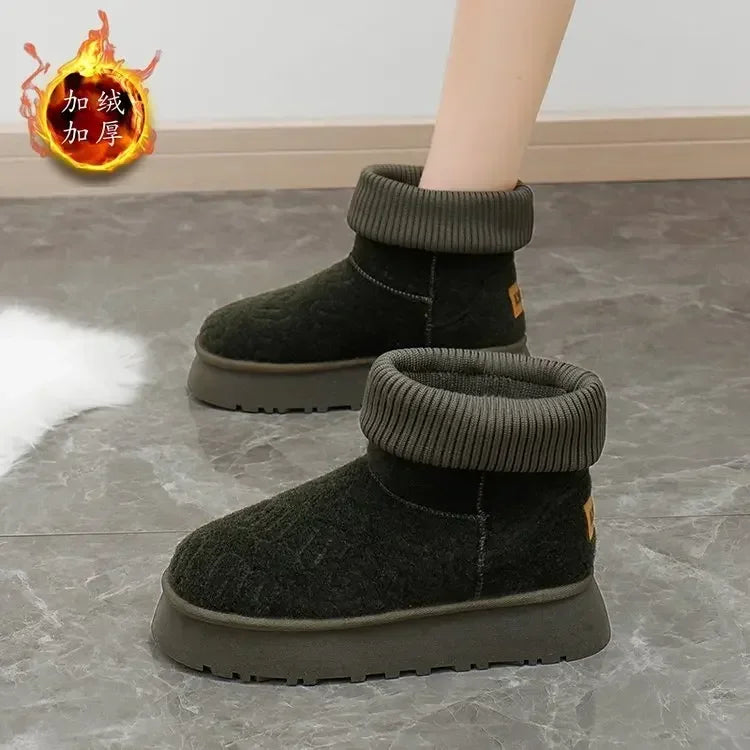 Comfortabele Winter Slip-On Dameslaarzen