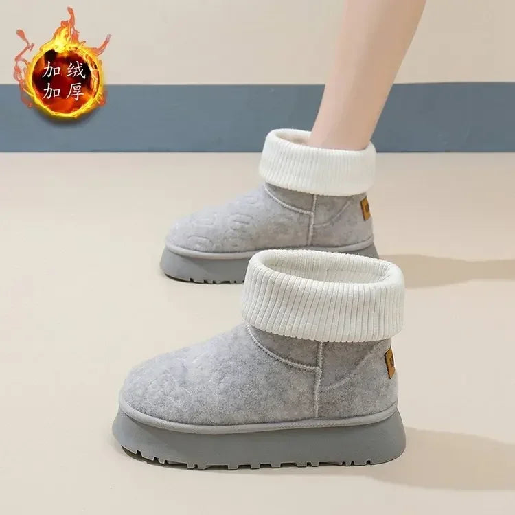 Comfortabele Winter Slip-On Dameslaarzen