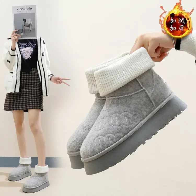 Comfortabele Winter Slip-On Dameslaarzen