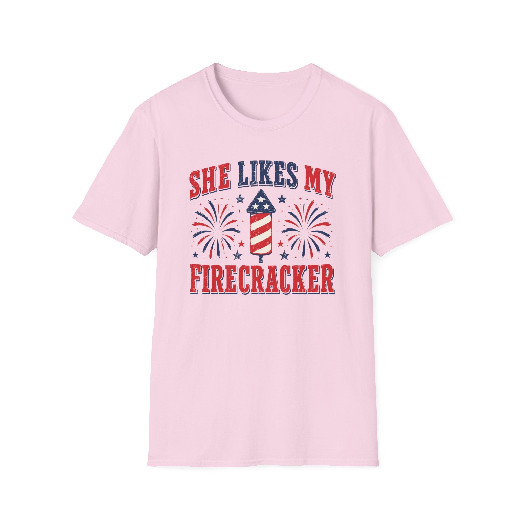 She Likes My Firecracker Shirt – Funny 4th of July Couple Tee