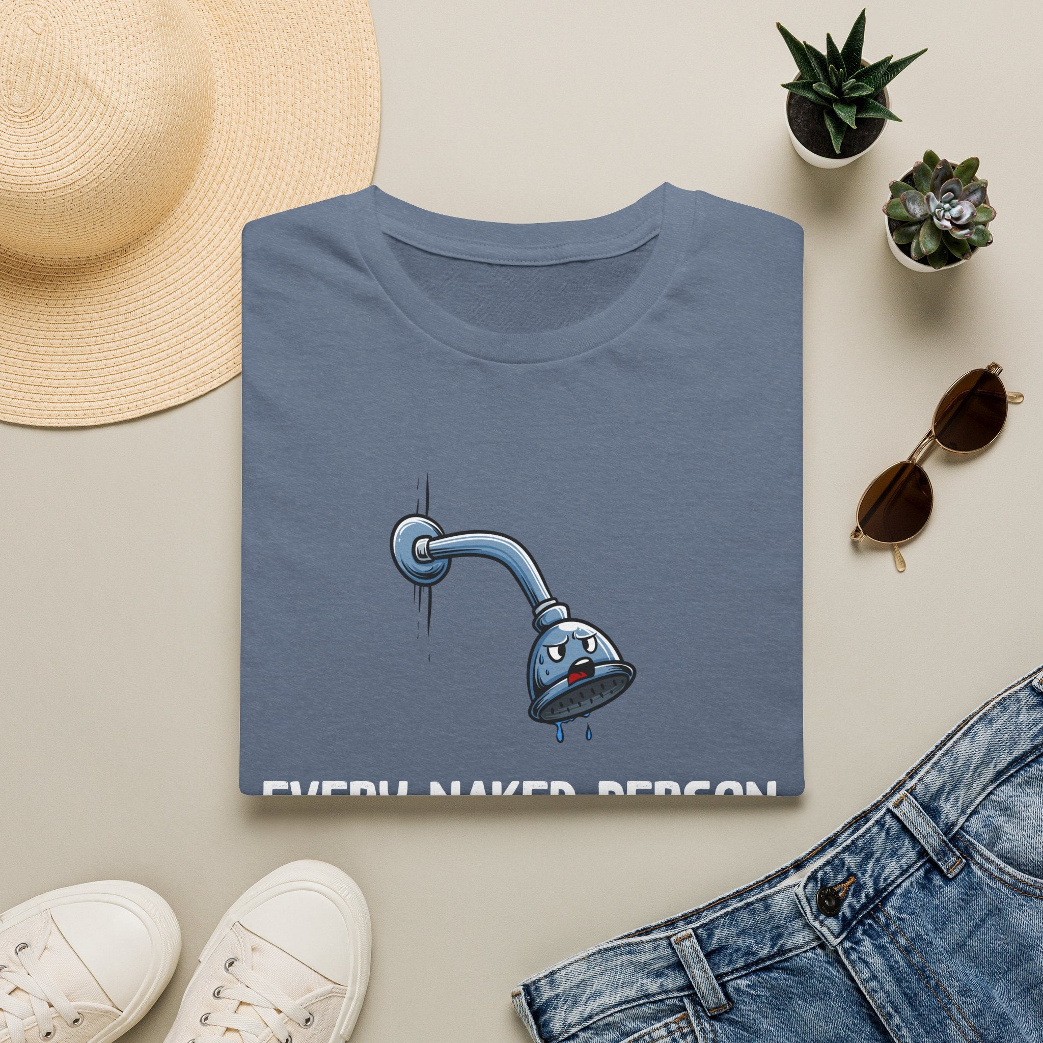 T-Shirt — Funny Shower Faucet Tee "Every Naked Person I See Turns Me On"