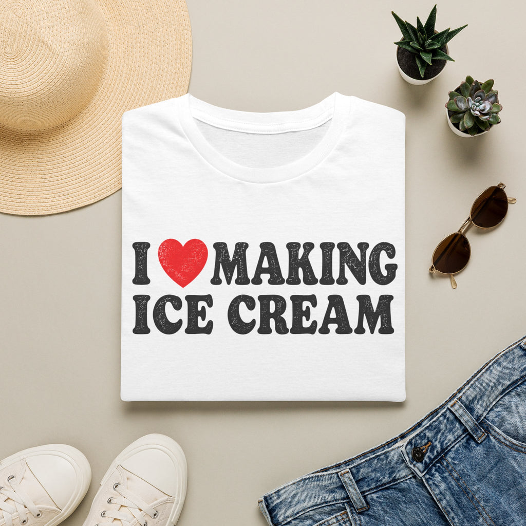 I Love Making Ice Cream Funny Shirt