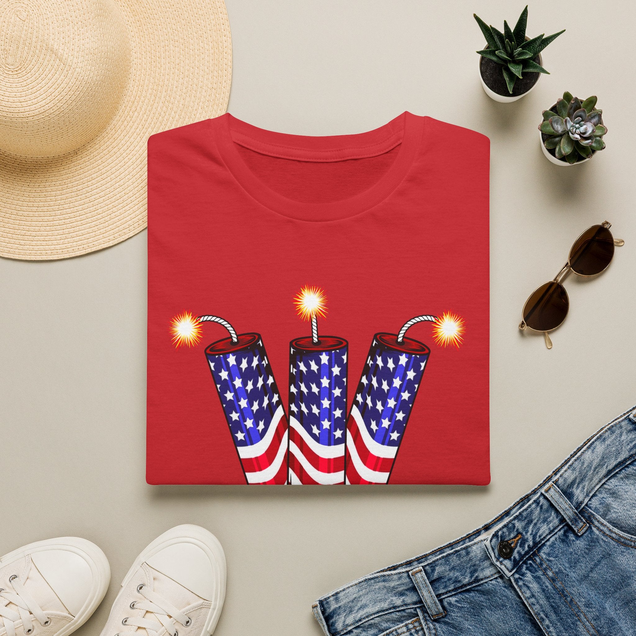 T-Shirt — "She's My Firecracker" Patriotic Fourth of July Tee