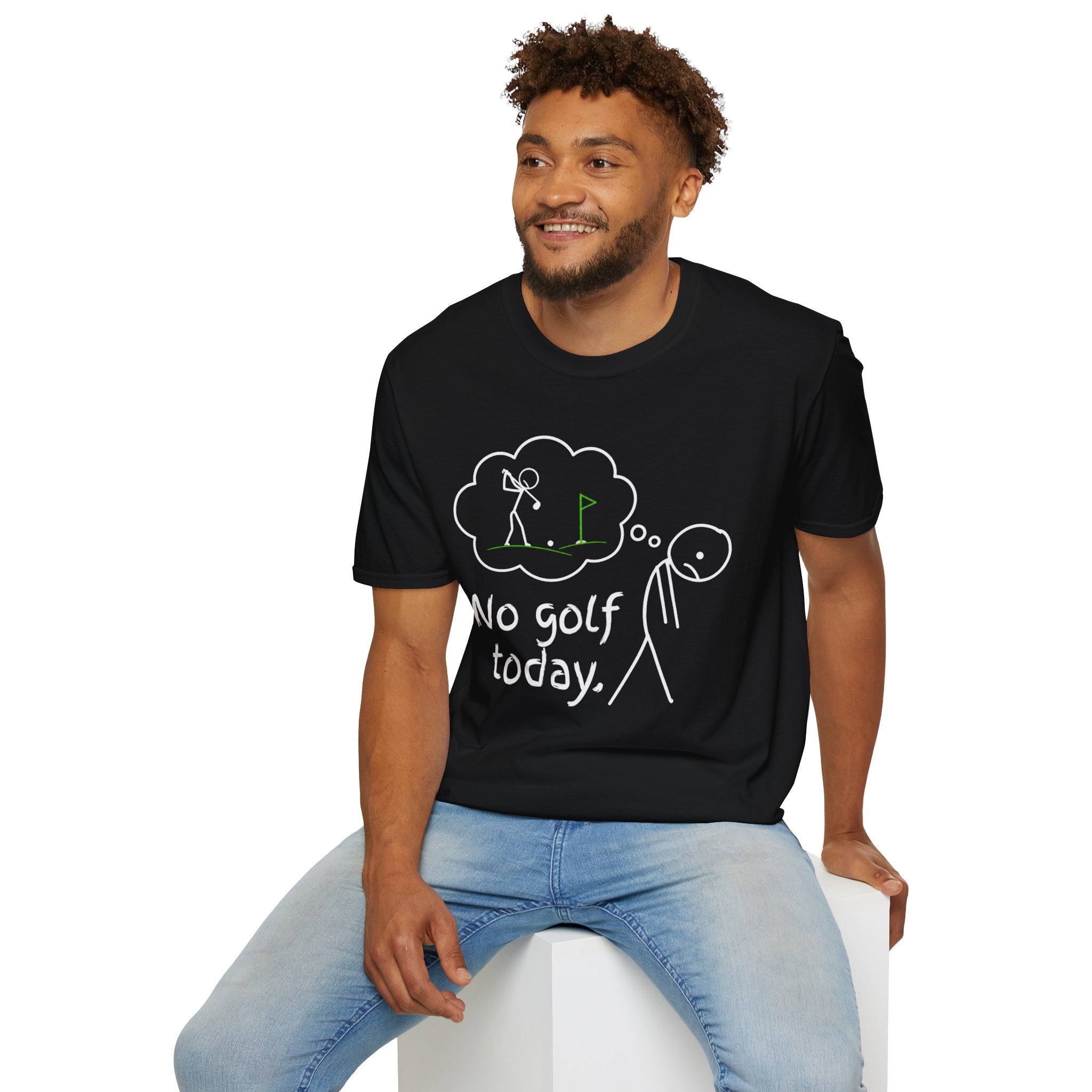 Minimal Golf Flag T-Shirt — Simple Green Golf Course Tee