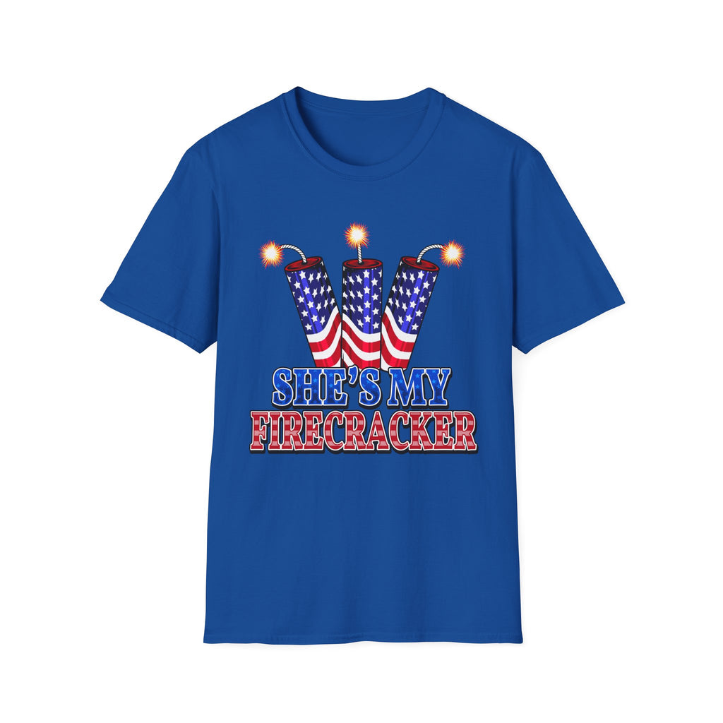 T-Shirt — "She's My Firecracker" Patriotic Fourth of July Tee