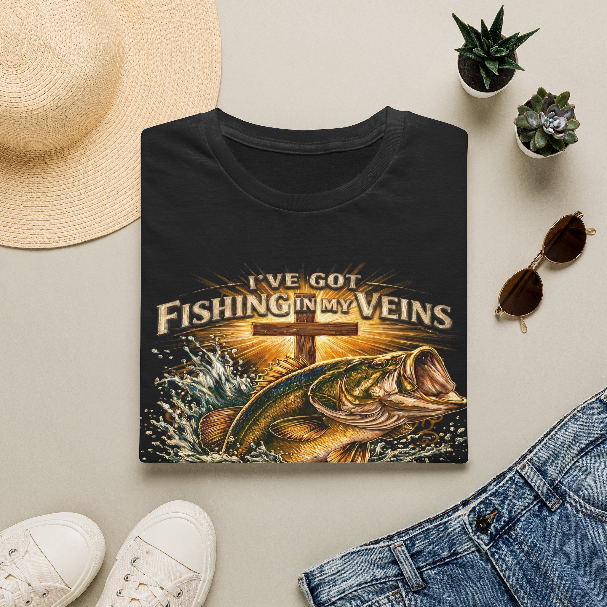 Fishing In My Veins & Jesus shirt