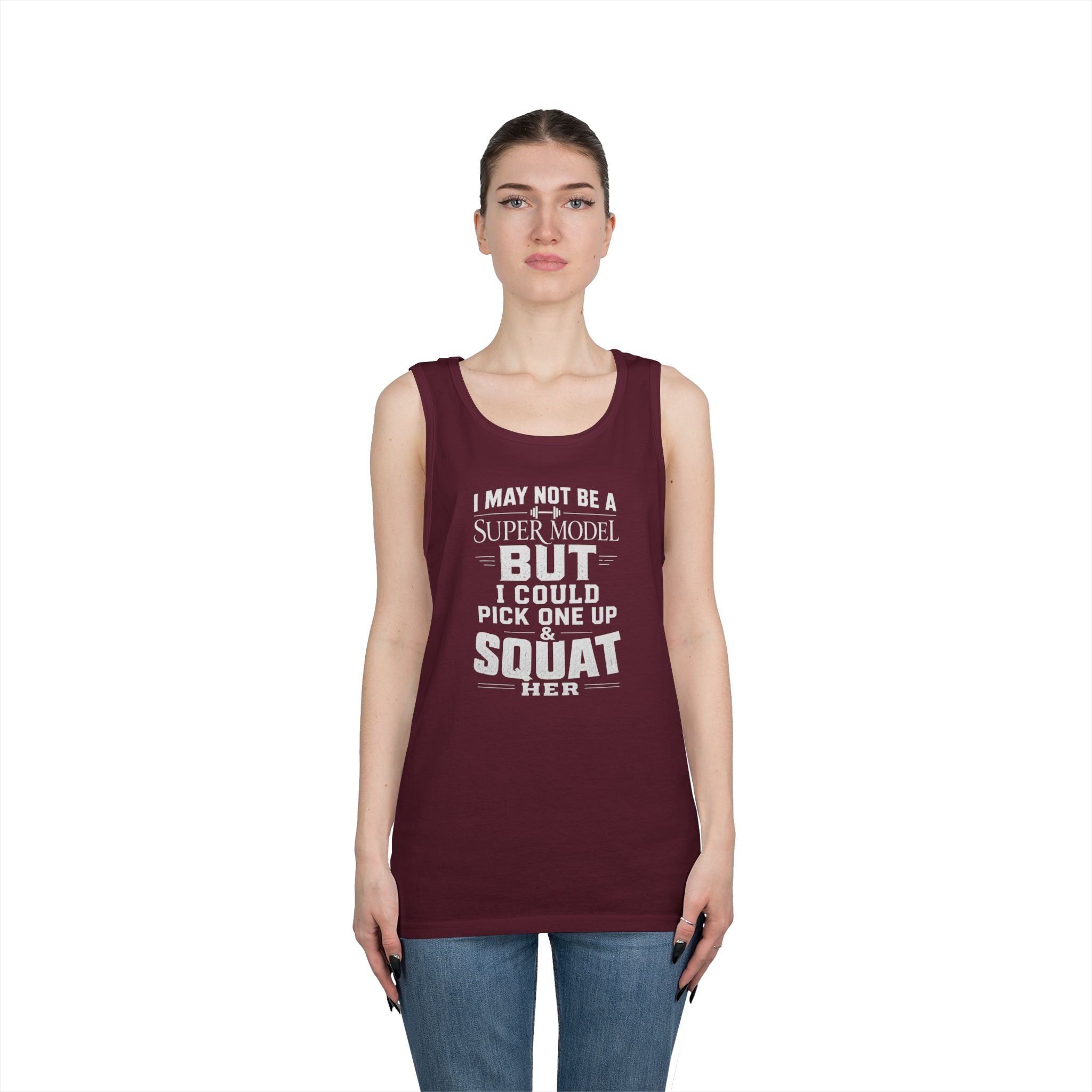 Funny Tank Top — I could Squat Her