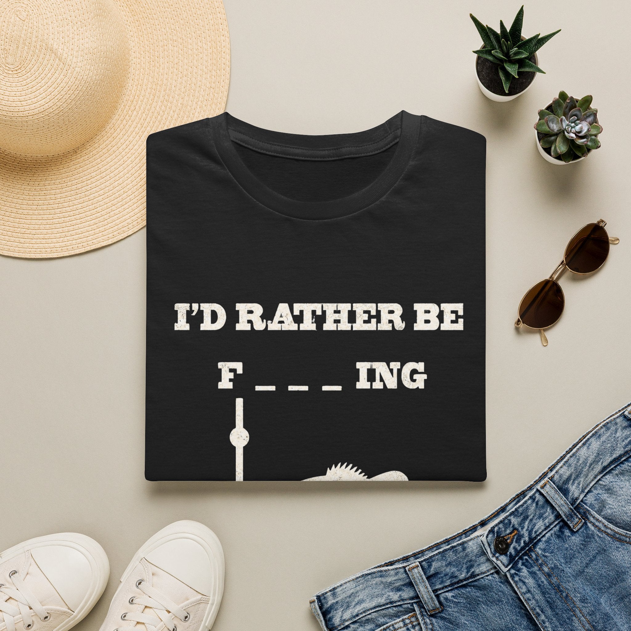Fishing T-Shirt — "I'd Rather Be F---ing" Funny Fishing Shirt