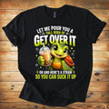 Get Over It Boba T-Shirt — Cute Turtle Boba Tea Graphic Tee