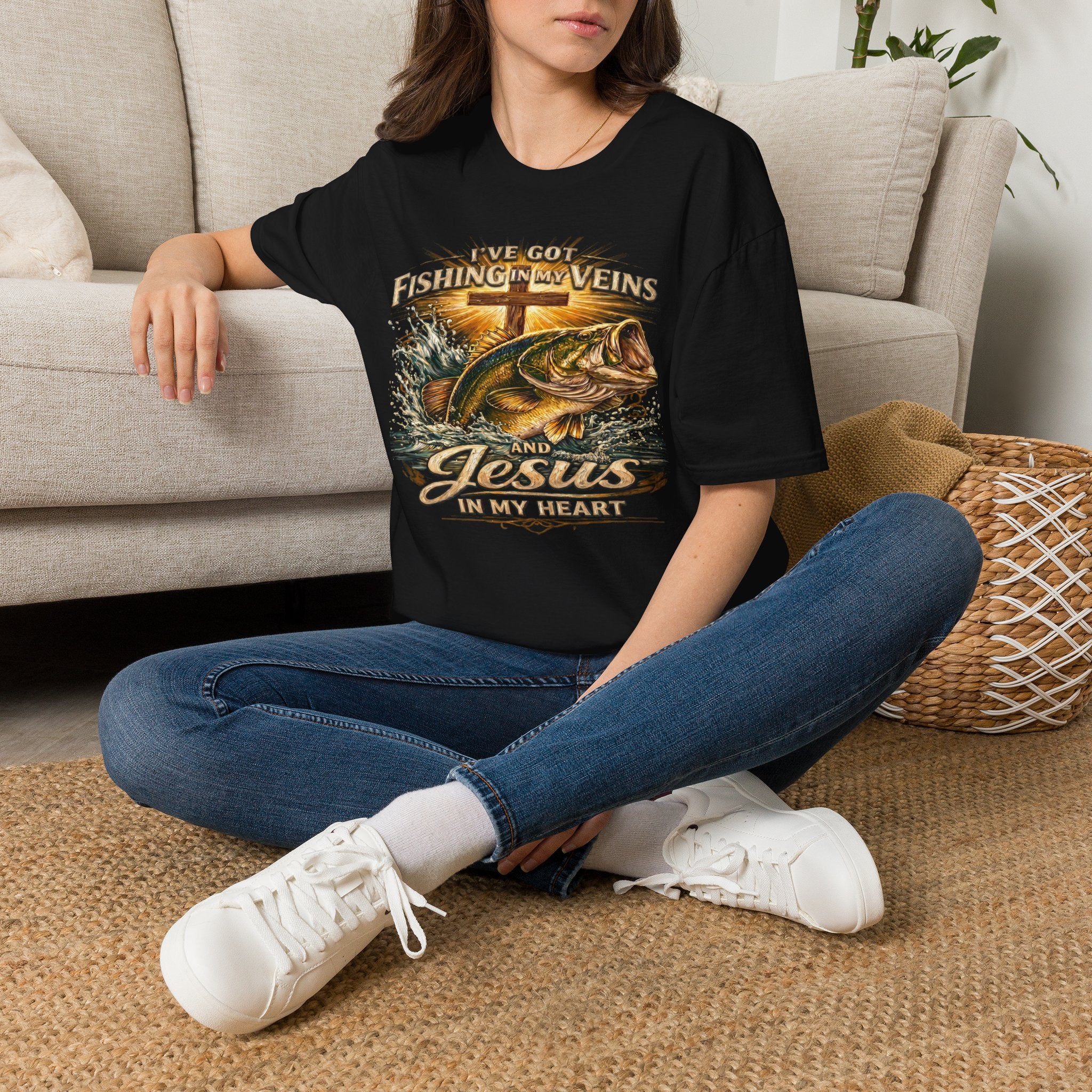 Fishing In My Veins & Jesus shirt