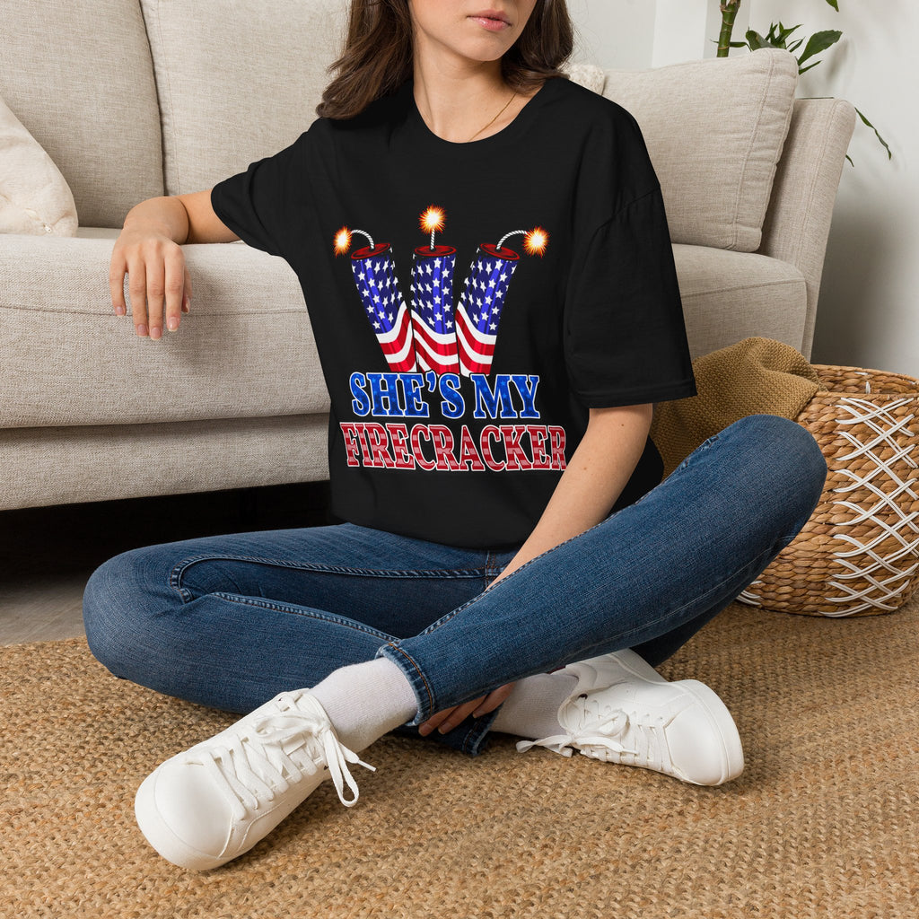 T-Shirt — "She's My Firecracker" Patriotic Fourth of July Tee