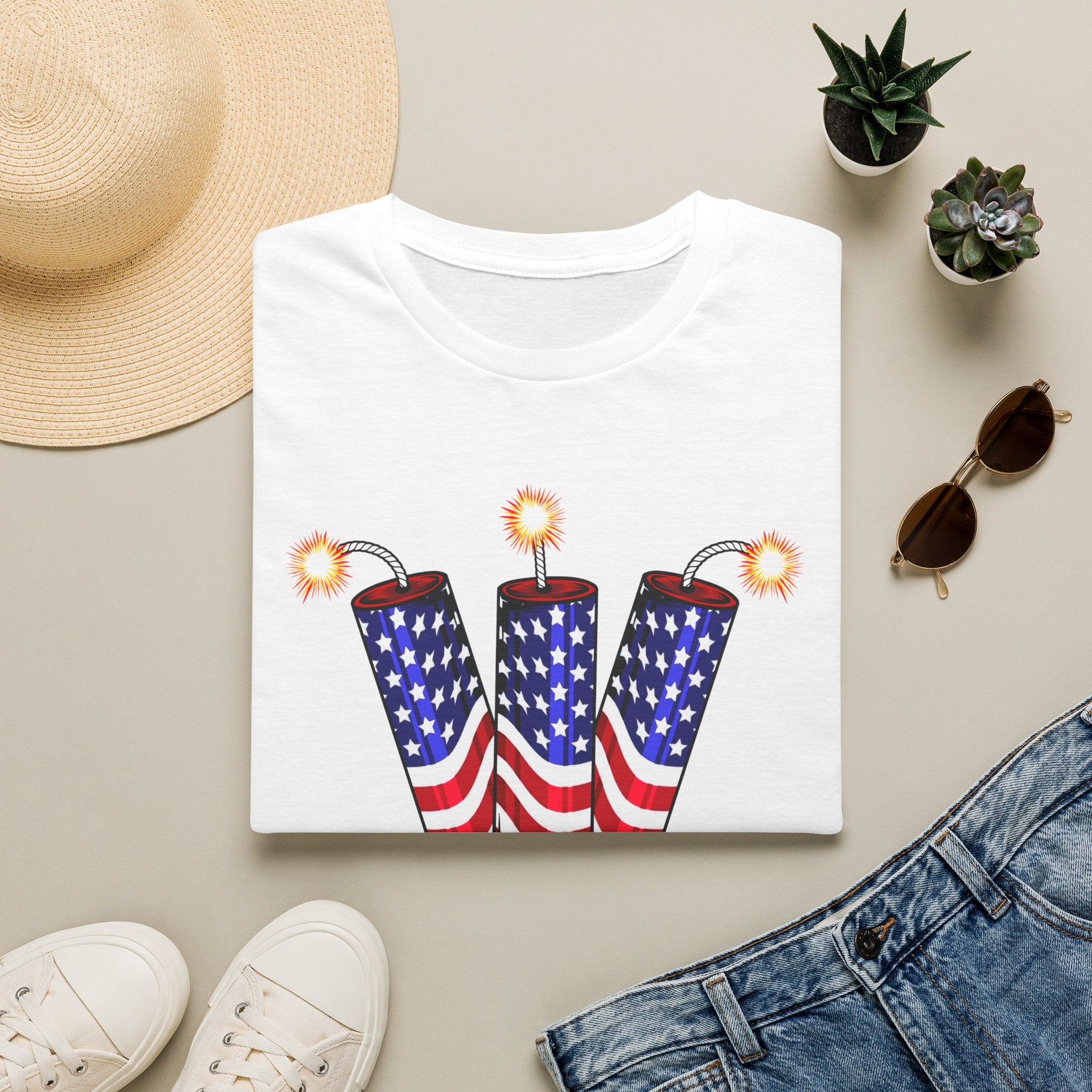 T-Shirt — "She's My Firecracker" Patriotic Fourth of July Tee
