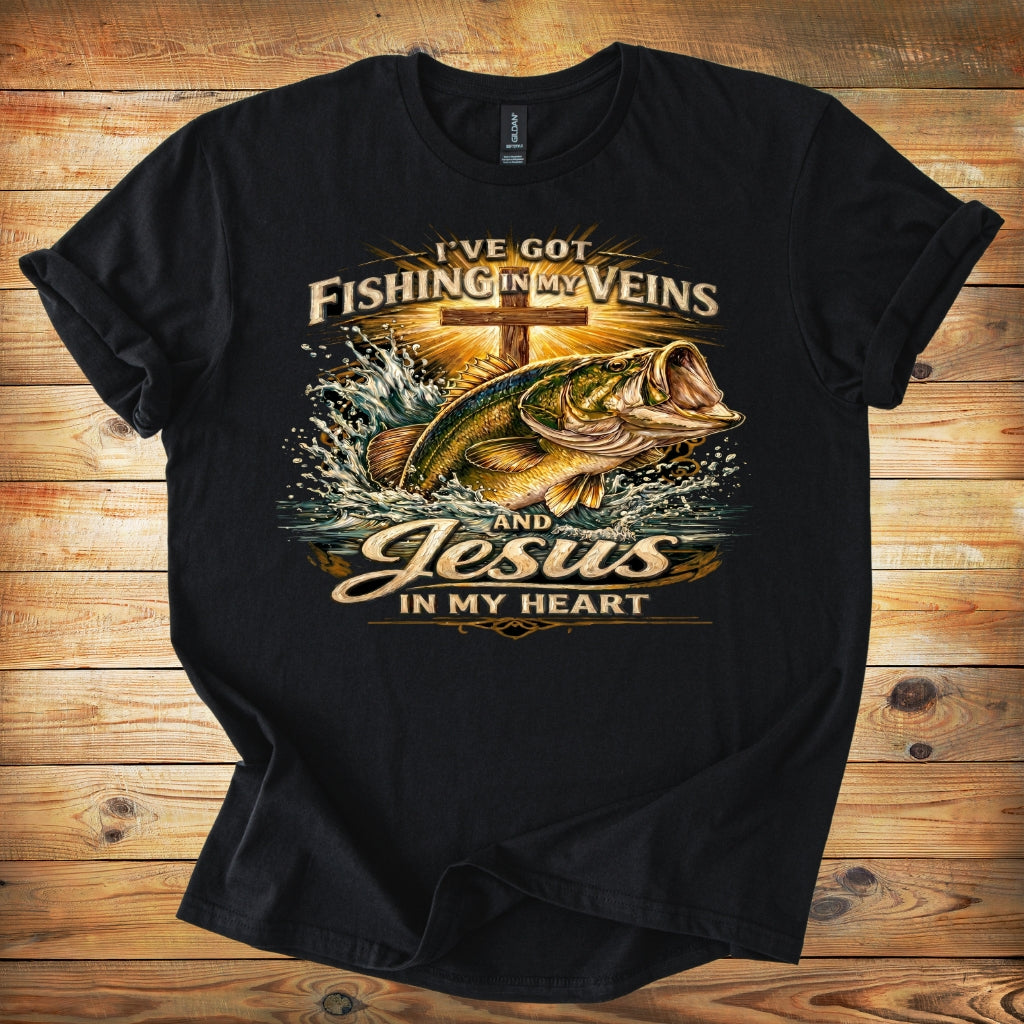 Fishing In My Veins & Jesus shirt