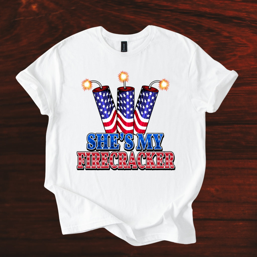 T-Shirt — "She's My Firecracker"