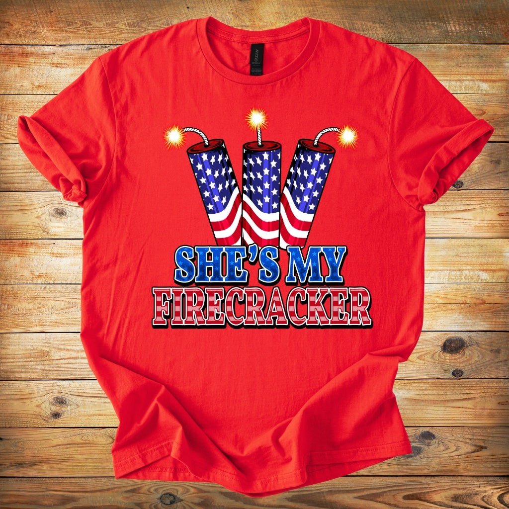 T-Shirt — "She's My Firecracker"