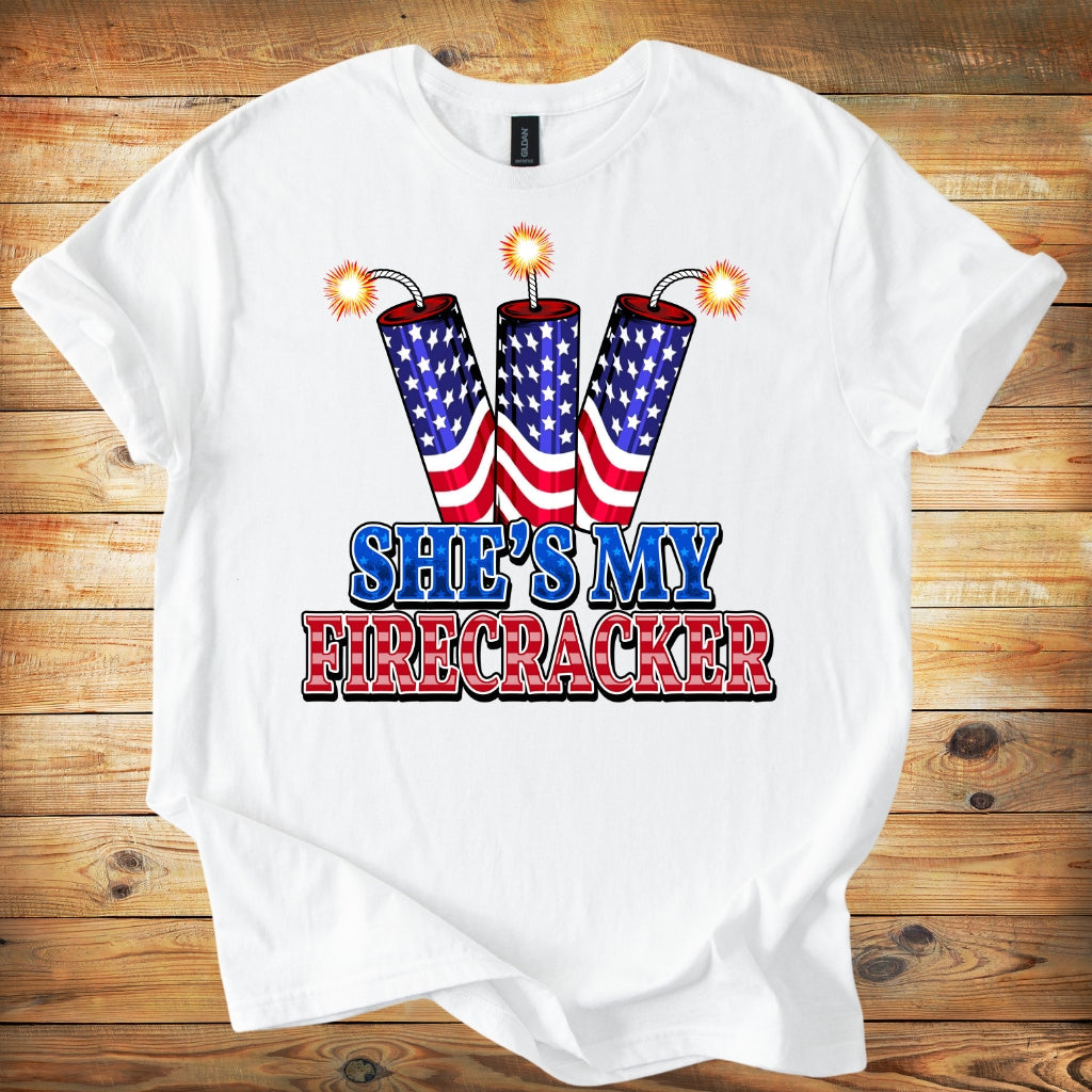 T-Shirt — "She's My Firecracker"