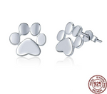 Paw Stud Earrings in Sterling Silver