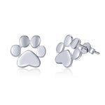 Paw Stud Earrings in Sterling Silver
