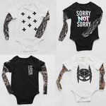 Baby Mesh Tattoo Sleeve Rompers