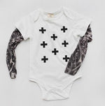 Baby Mesh Tattoo Sleeve Rompers