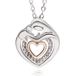 Mom-Baby Heart Pendant