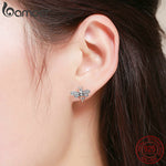 Bee Ear Rings in Sterling Silver