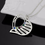 Elegant Personalized Family Necklace with Birthstone