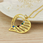 Elegant Personalized Family Necklace with Birthstone
