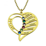 Elegant Personalized Family Necklace with Birthstone