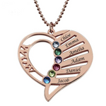 Elegant Personalized Family Necklace with Birthstone