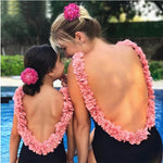 Mom-Daughter Flower Swimwear