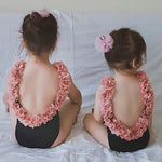 Mom-Daughter Flower Swimwear
