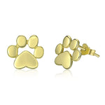 Paw Stud Earrings in Sterling Silver