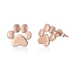Paw Stud Earrings in Sterling Silver